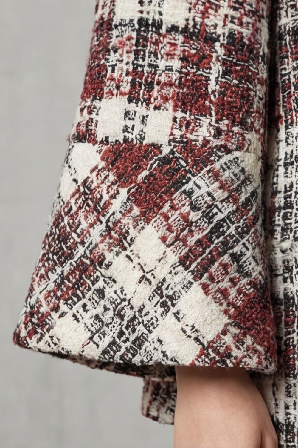 Kacob | Check Wool Cape Coat