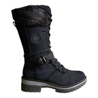 kacob womens knit cuff lace up winter boots