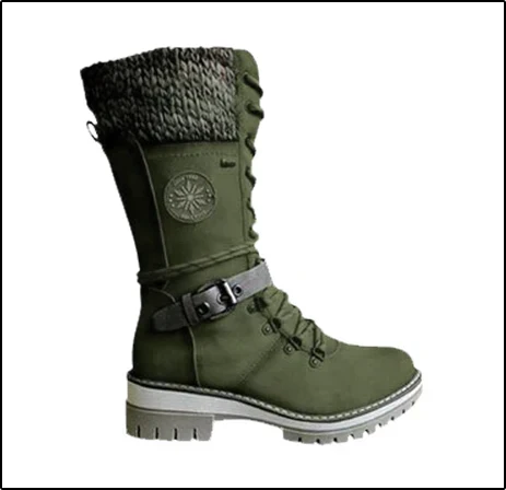 kacob womens knit cuff lace up winter boots