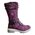 kacob womens knit cuff lace up winter boots