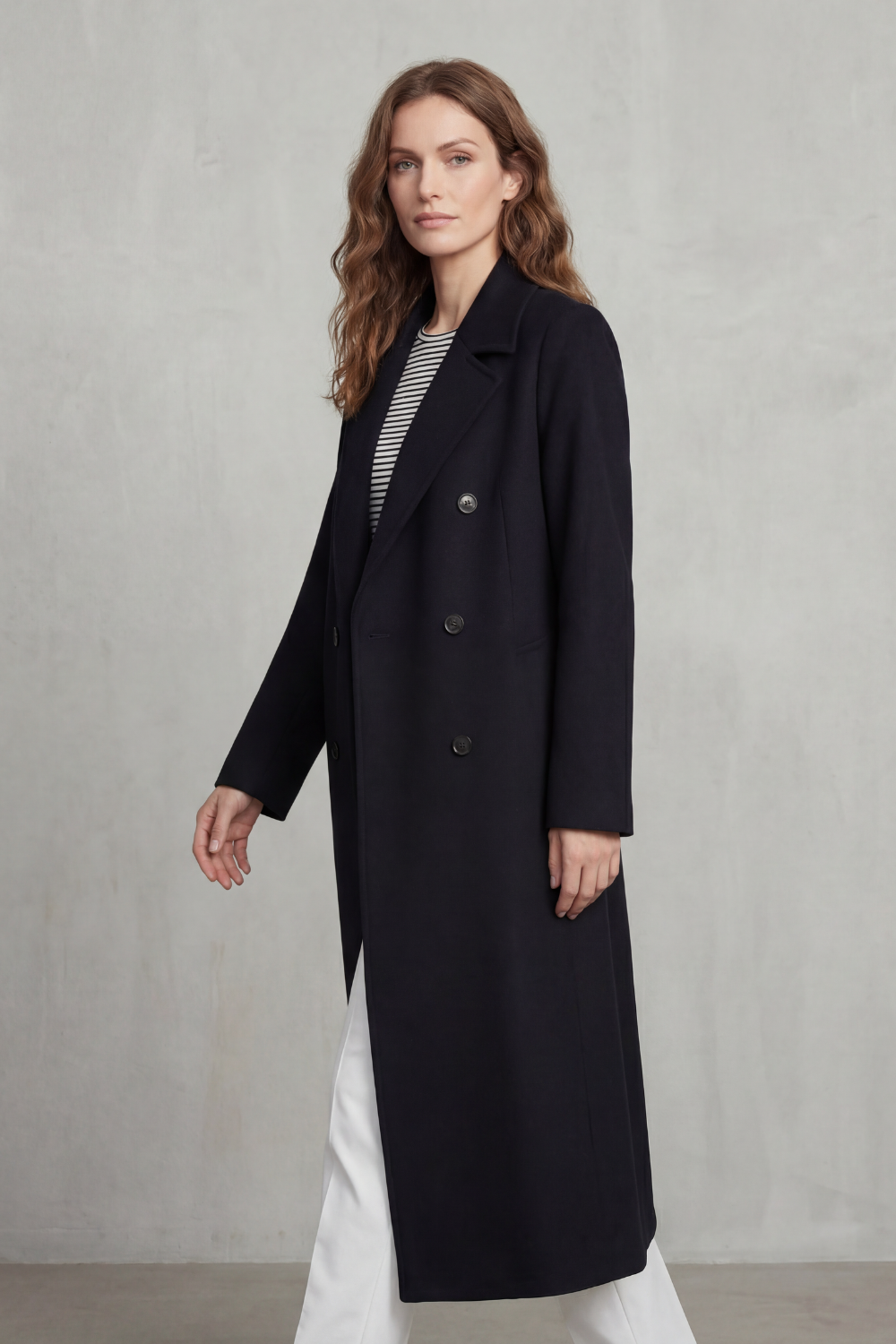 Kacob | Double-Breasted Wool-Blend Coat
