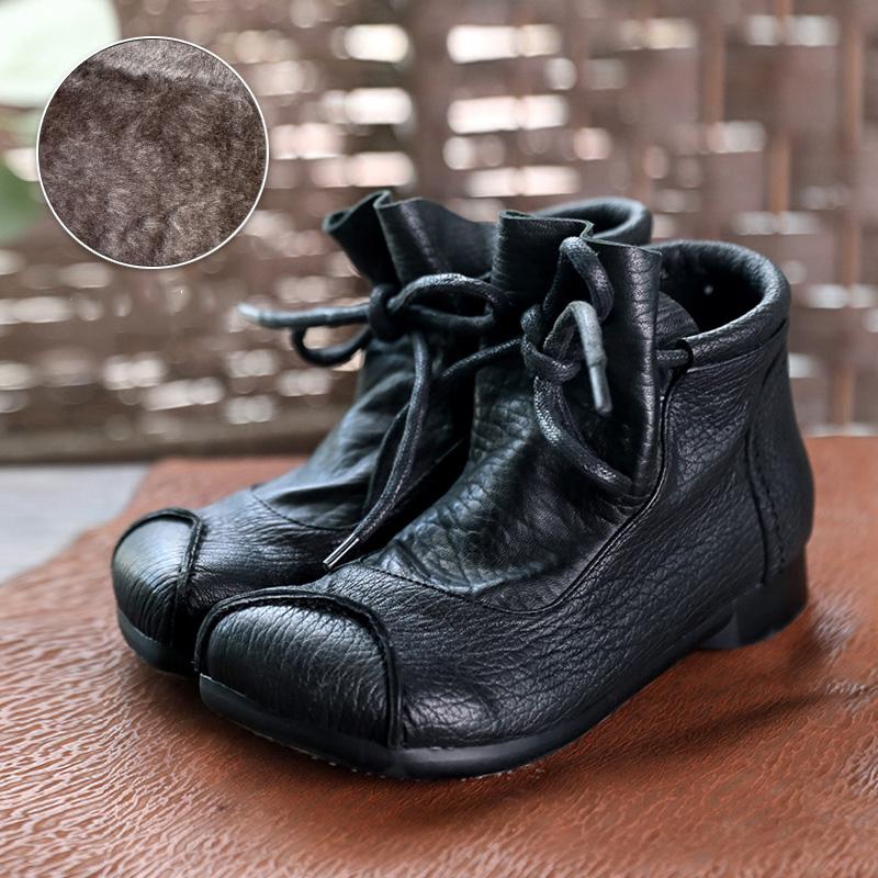 kacob womens lace up casual ankle boots