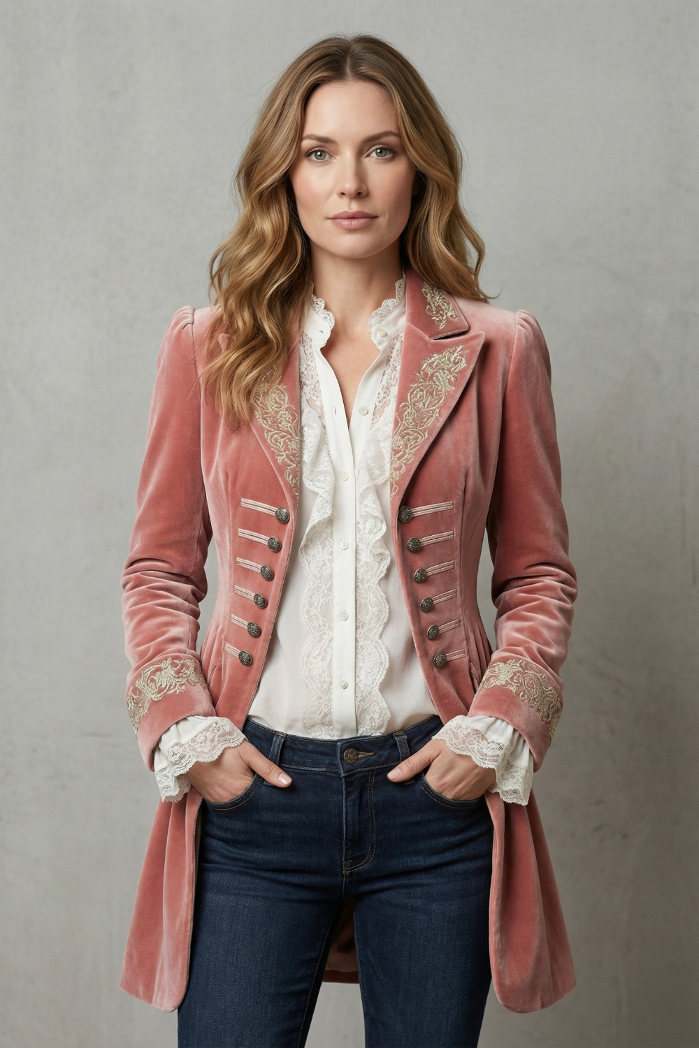 Kacob | Embroidered Vintage Longline Coat
