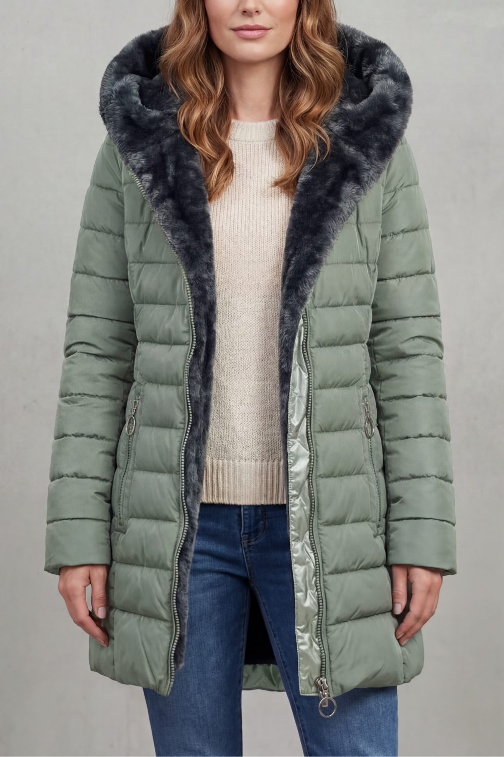 Kacob | Faux Fur Lined Hooded Parka Coat