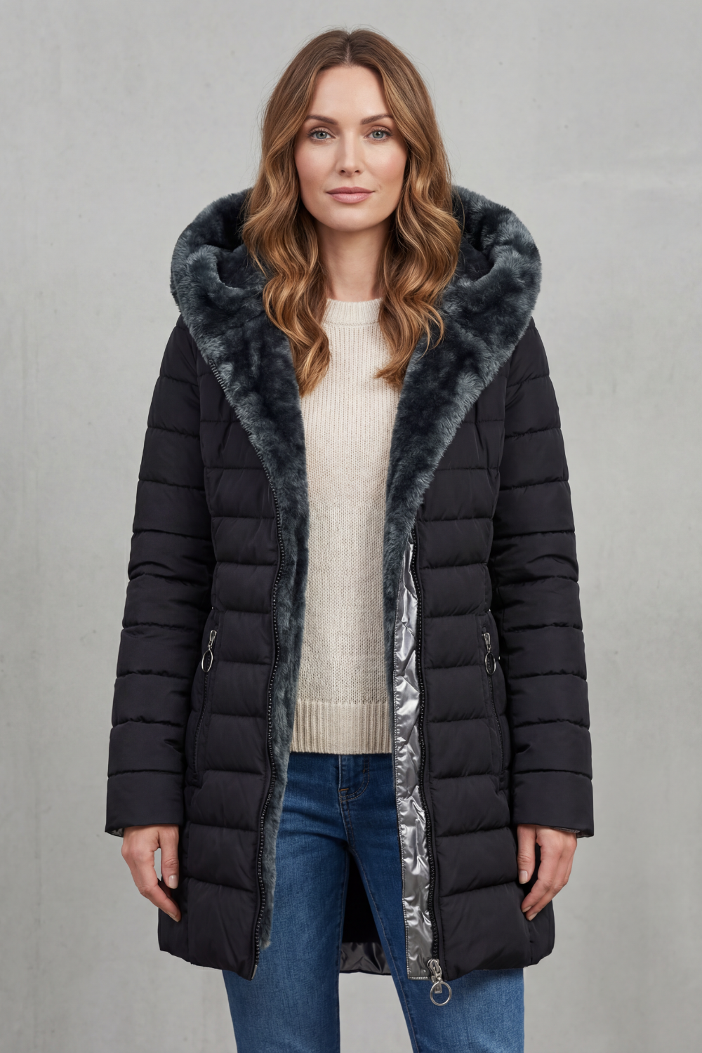 Kacob | Faux Fur Lined Hooded Parka Coat