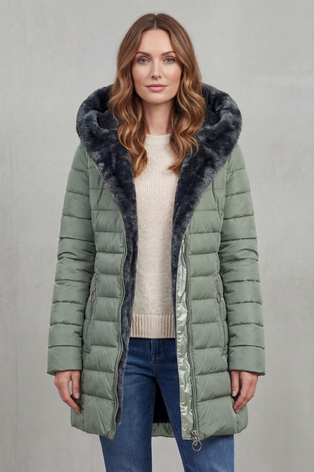 Kacob | Faux Fur Lined Hooded Parka Coat