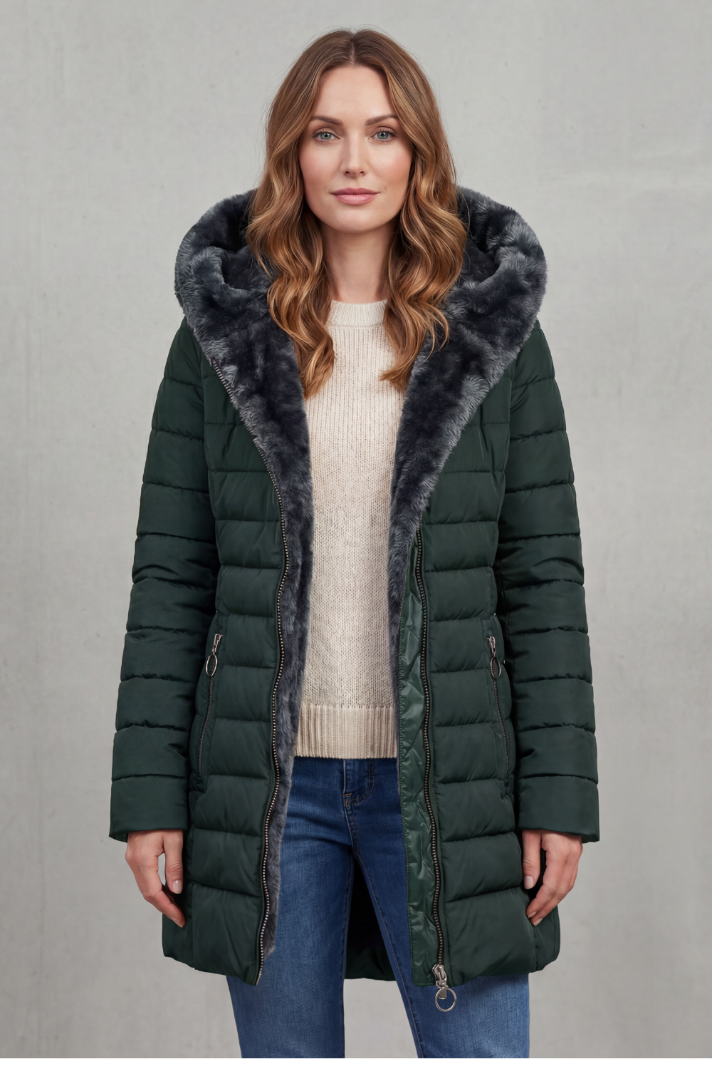 Kacob | Faux Fur Lined Hooded Parka Coat