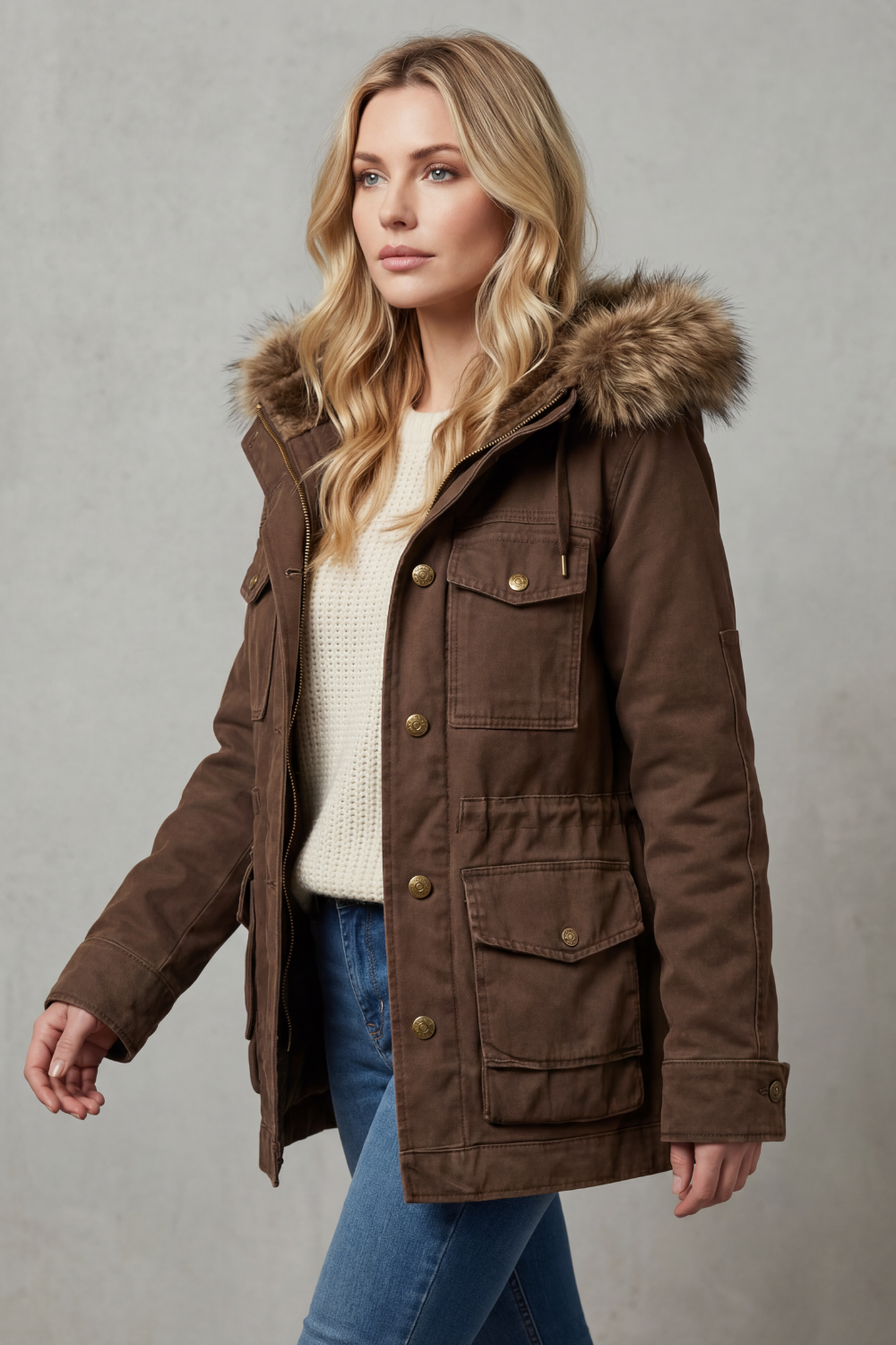 Kacob | Faux Fur Trim Hooded Parka