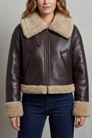 Kacob | Fleece Cropped Aviator Jacket