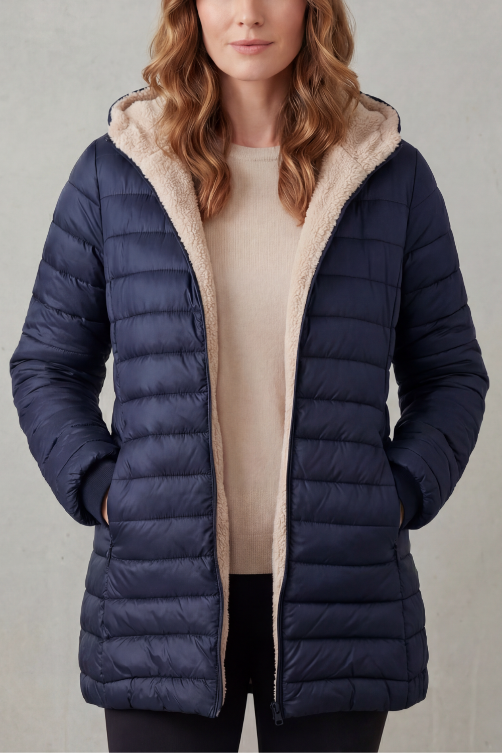 Kacob | Fleece Lined Hooded Puffer Jacket