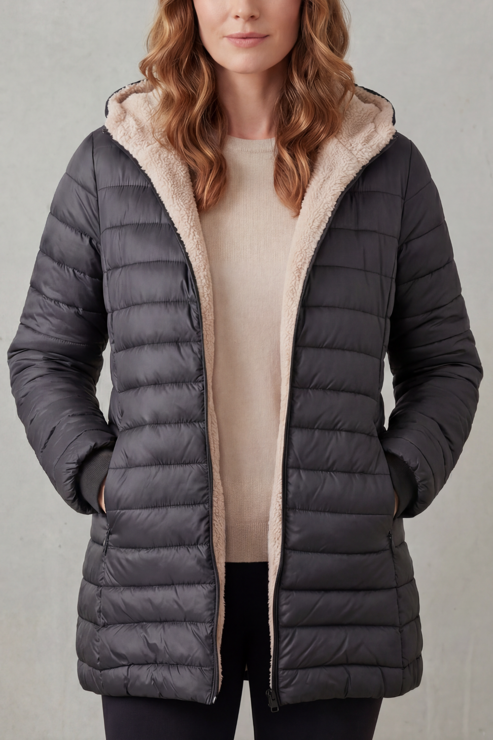 Kacob | Fleece Lined Hooded Puffer Jacket