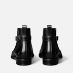 Kacob | Men's Leather Jodhpur Boots Slip On Black