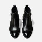 Kacob | Men's Leather Jodhpur Boots Slip On Black