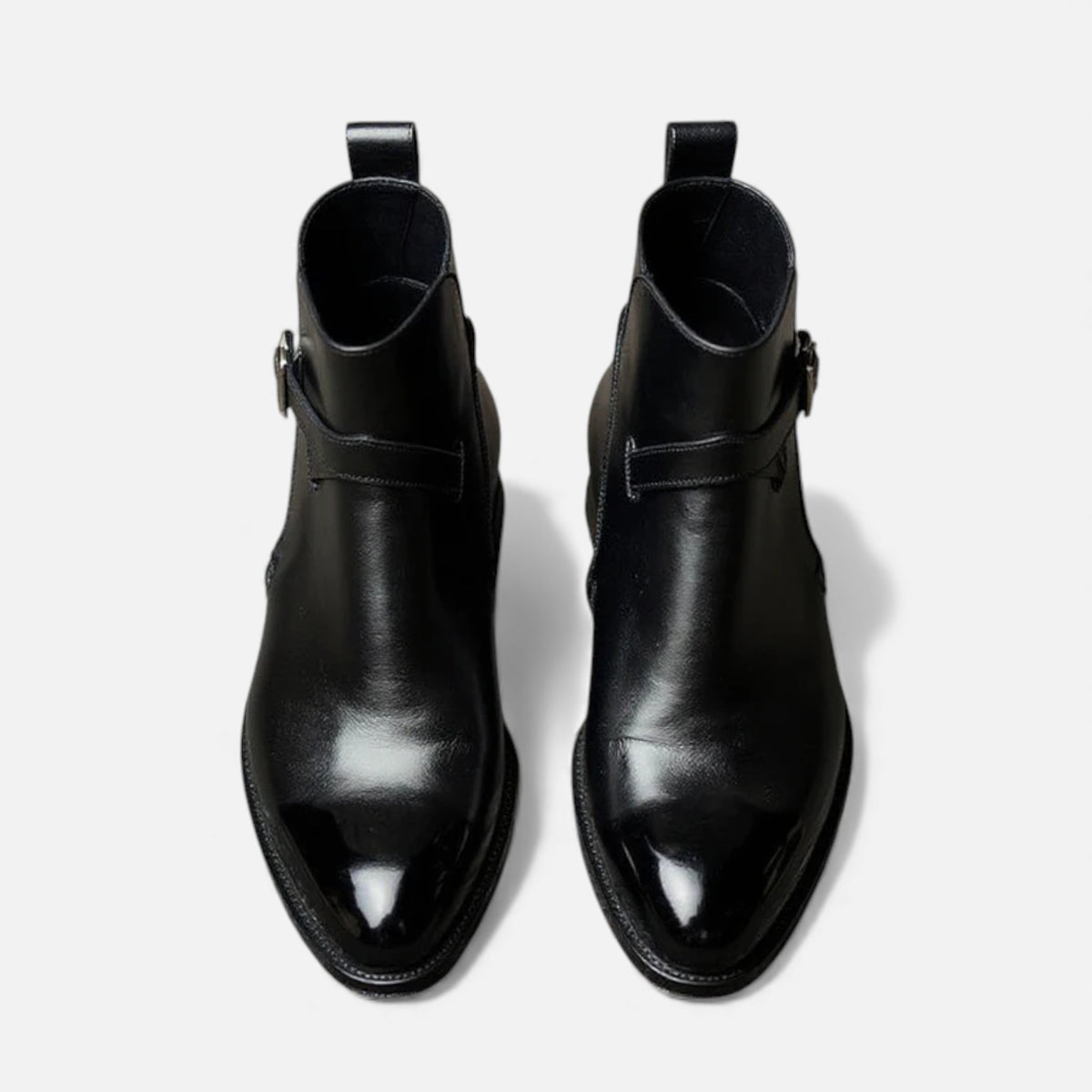 Kacob | Men's Leather Jodhpur Boots Slip On Black