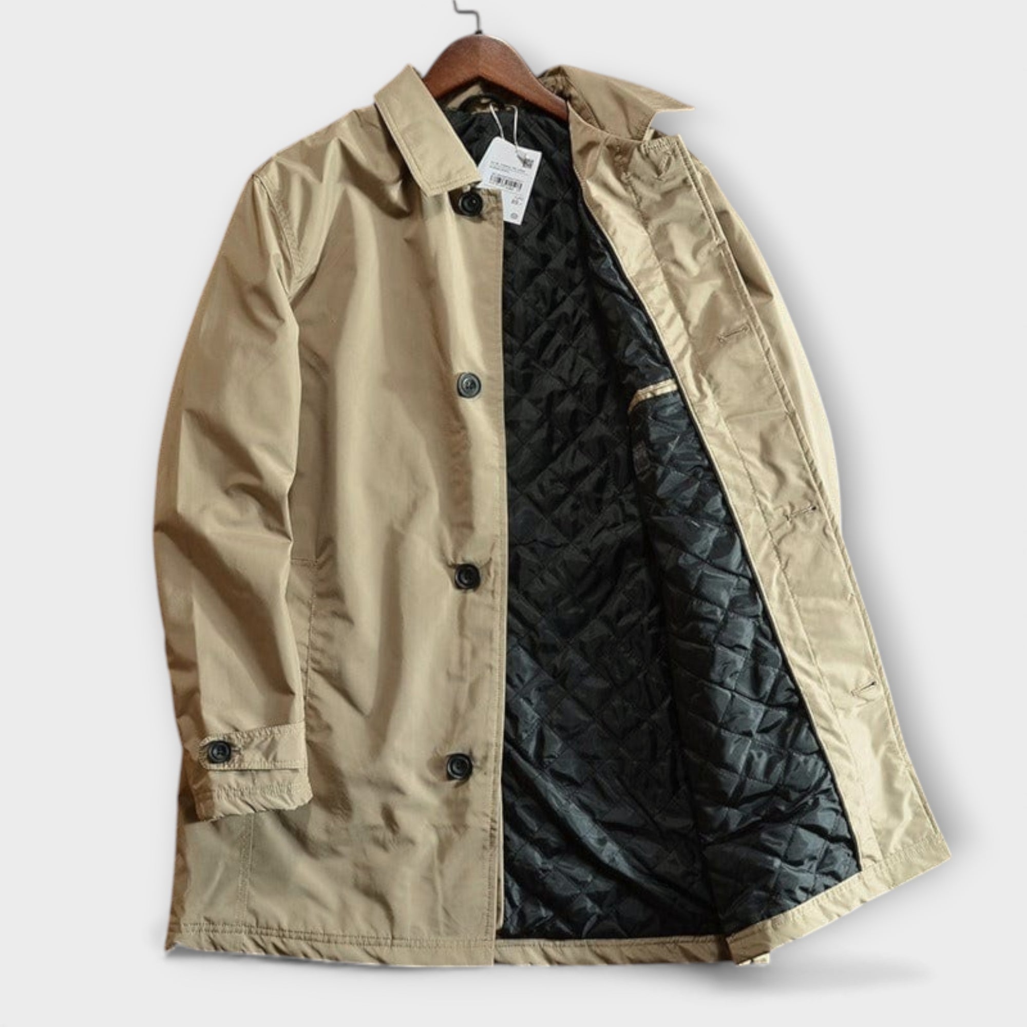Kacob | Men's Long Trench Coat Single Breasted