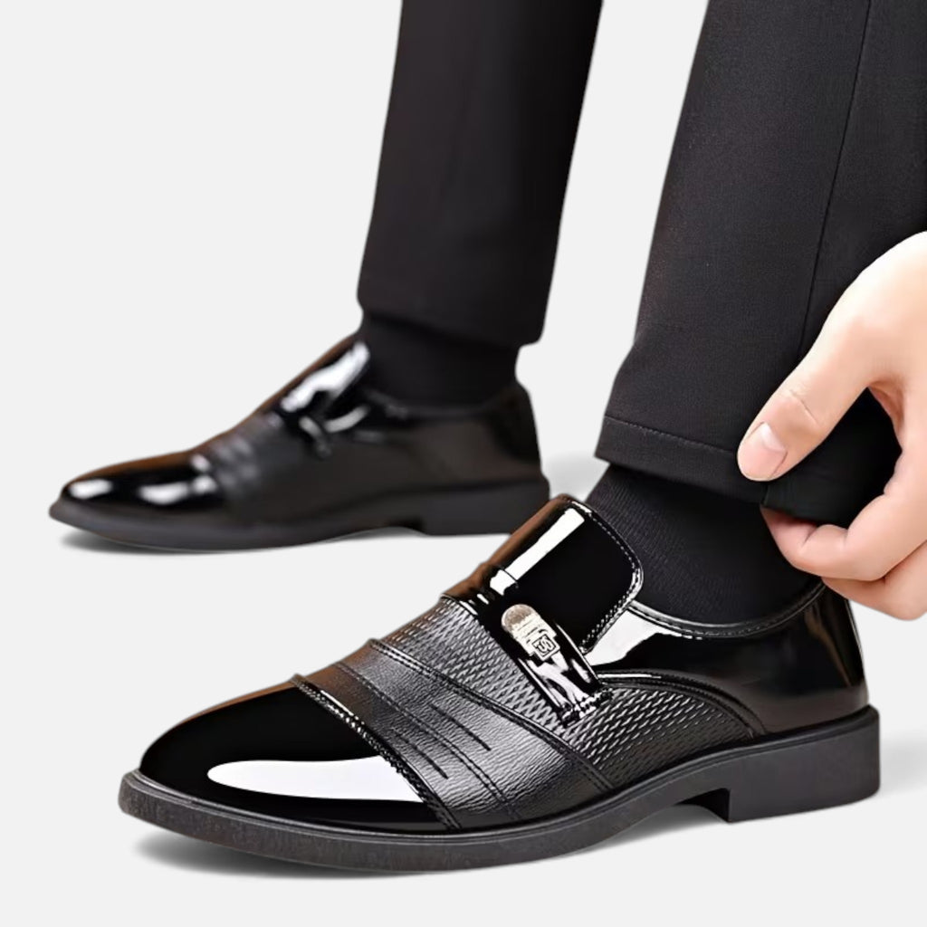 Kacob | Men's Loafers Pointed Toe Gloss Leather