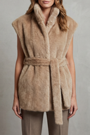 Kacob | Belted Faux Fur Longline Gilet