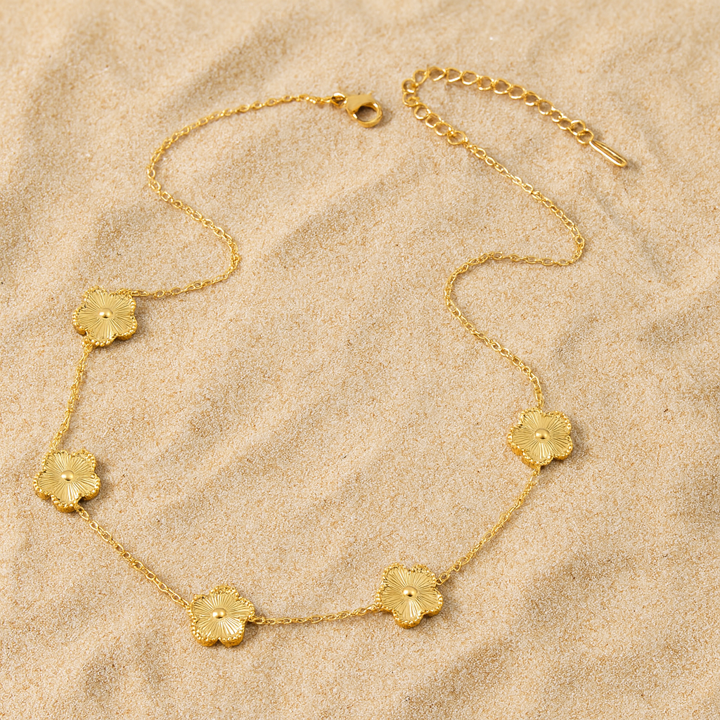 Kacob | Double Layer Clover Charm Necklace