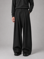 Kacob | Men's Baggy Fit Pleated Wide Leg Trousers