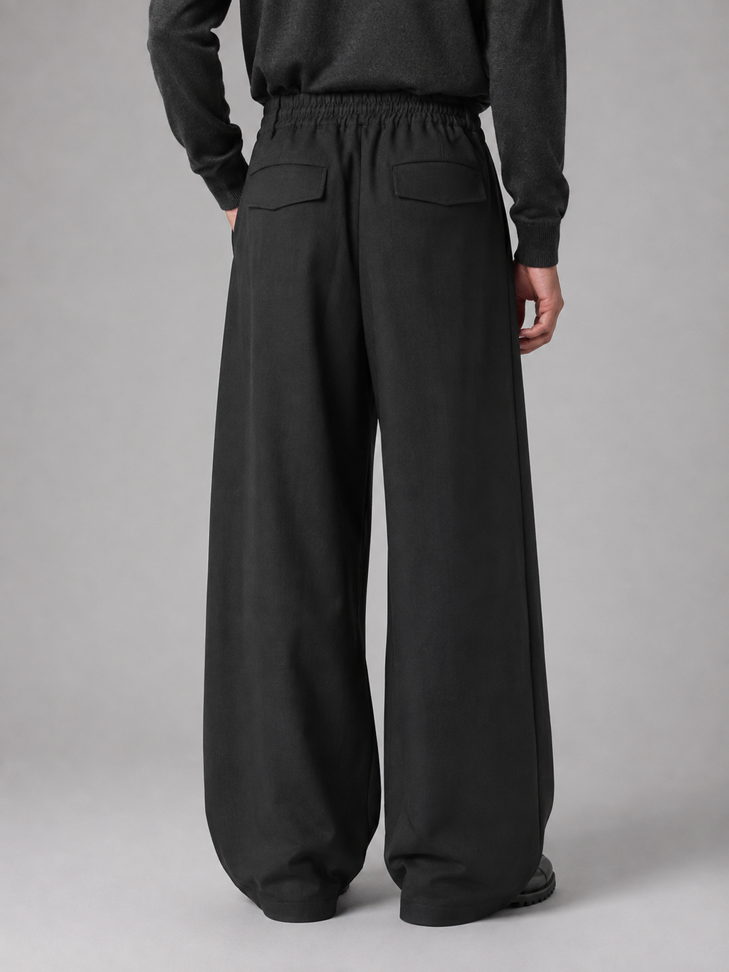 Kacob | Men's Baggy Fit Pleated Wide Leg Trousers