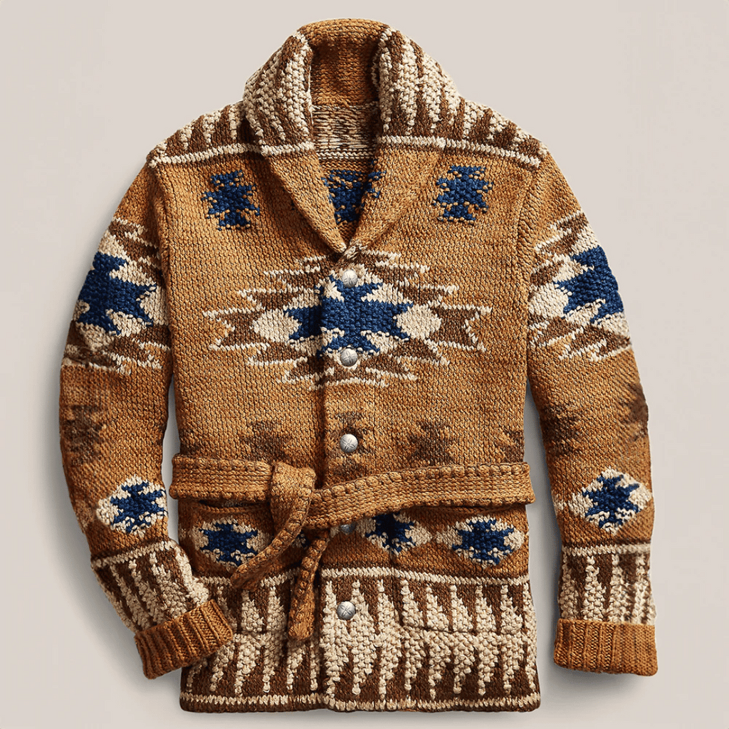 Kacob | Men's Belted Shawl Collar Tailored Gilet