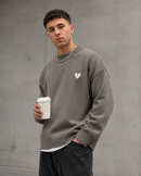 Kacob | Men's Broken Heart Detail Relaxed Knit Jumper