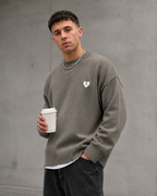 Kacob | Men's Broken Heart Detail Relaxed Knit Jumper