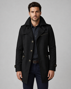 Kacob | Men's Button Front Trench Coat