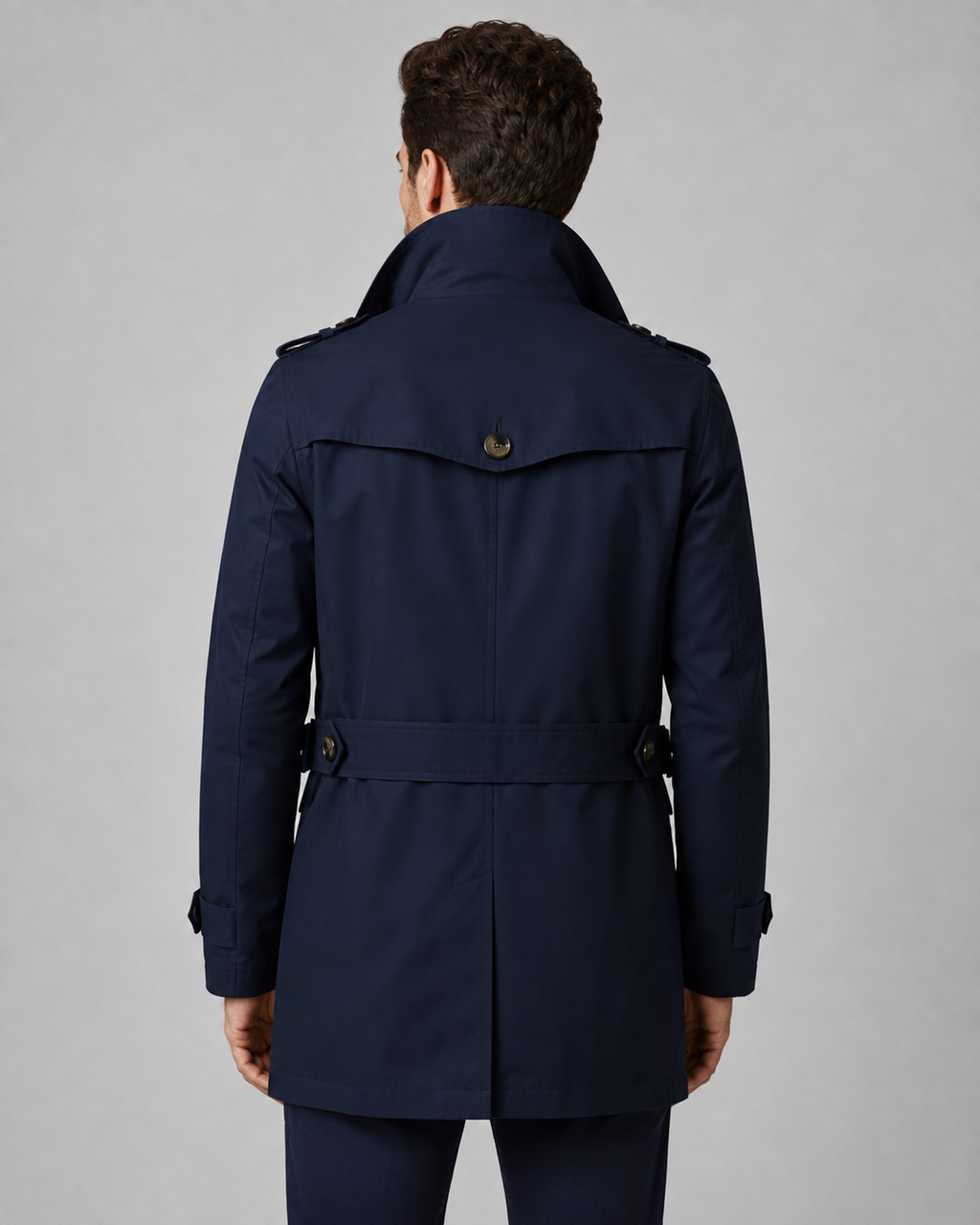 Kacob | Men's Button Front Trench Coat