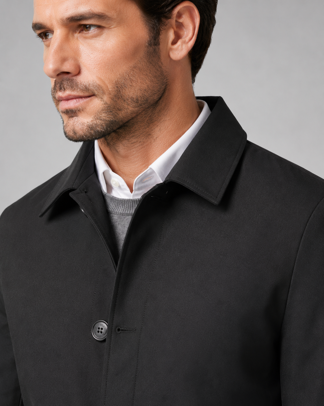 Kacob | Men's Button-Up Mac Coat