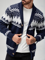 Kacob | Men's Button-Up Tailored Winter Cardigan