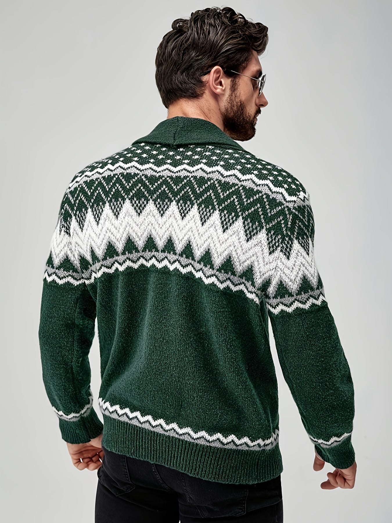 Kacob | Men's Button-Up Tailored Winter Cardigan