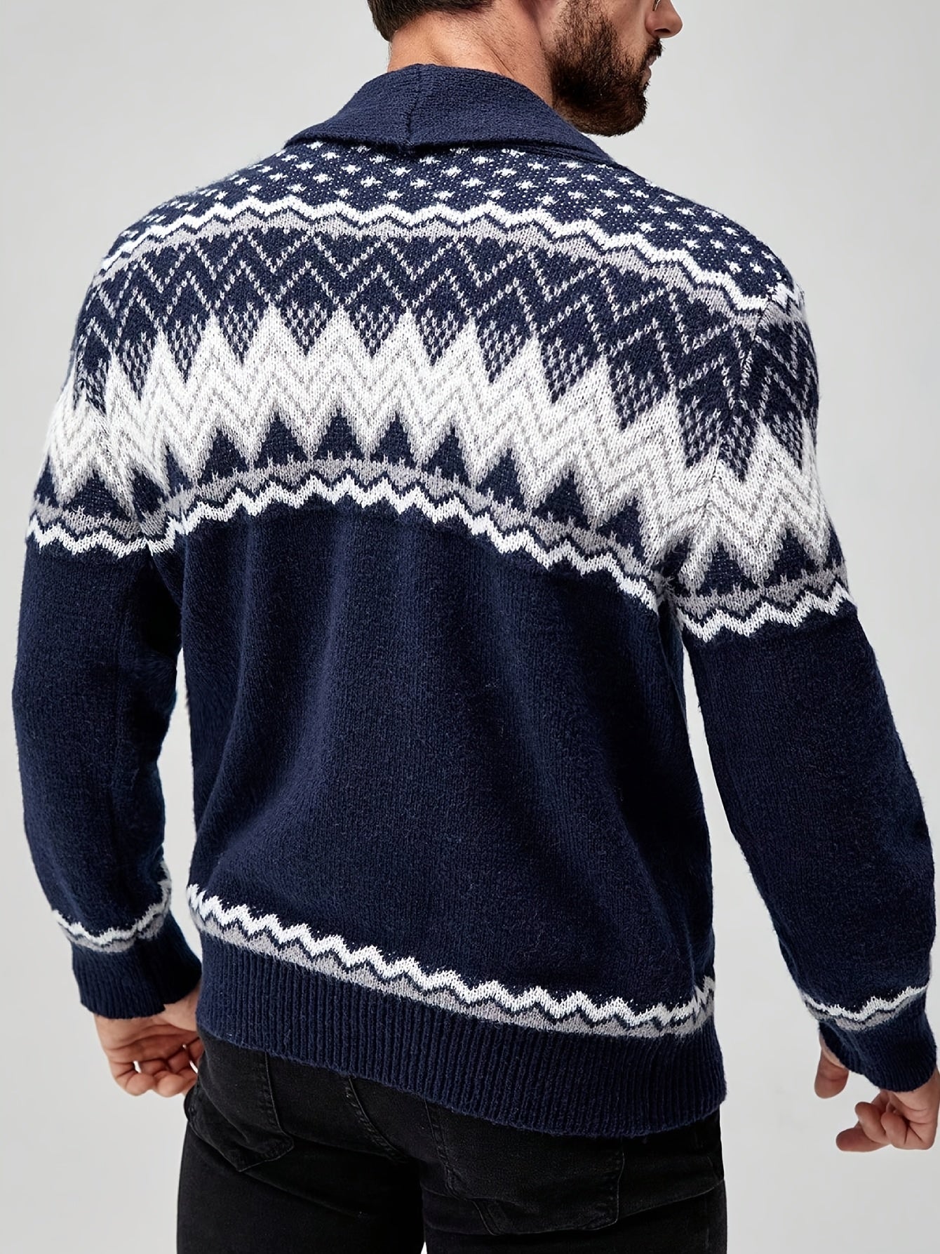 Kacob | Men's Button-Up Tailored Winter Cardigan