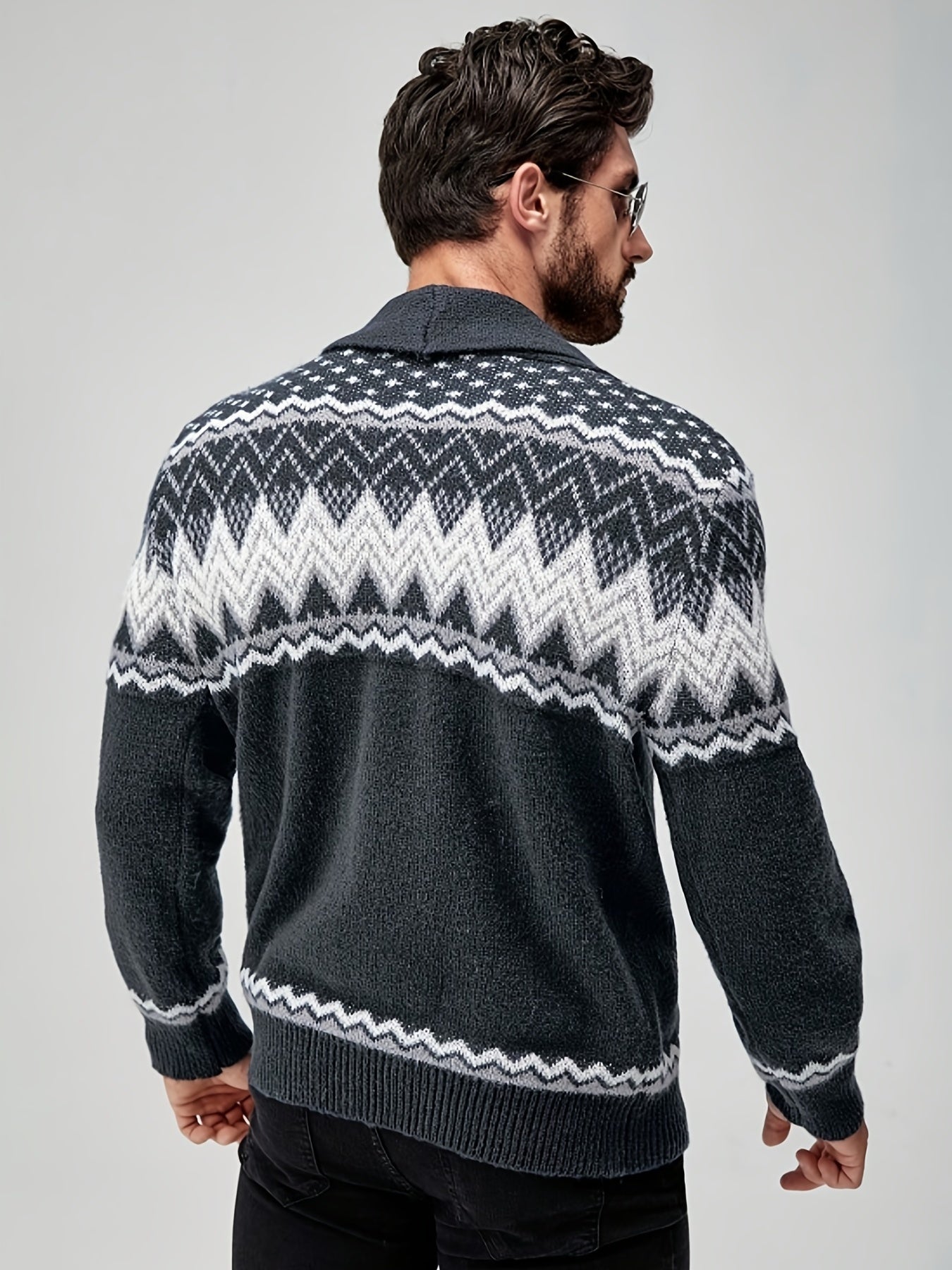 Kacob | Men's Button-Up Tailored Winter Cardigan