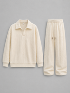 Kacob | Men's Cable Knit Two-Piece Co-Ord Set