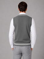 Kacob | Men's Cable Knit V-Neck Sweater Vest