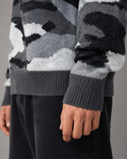 Kacob | Men's Camo Crew Neck Relaxed Knit Jumper