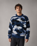 Kacob | Men's Camo Crew Neck Relaxed Knit Jumper