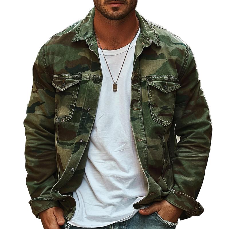 Kacob | Men's Camouflage Retro Overshirt