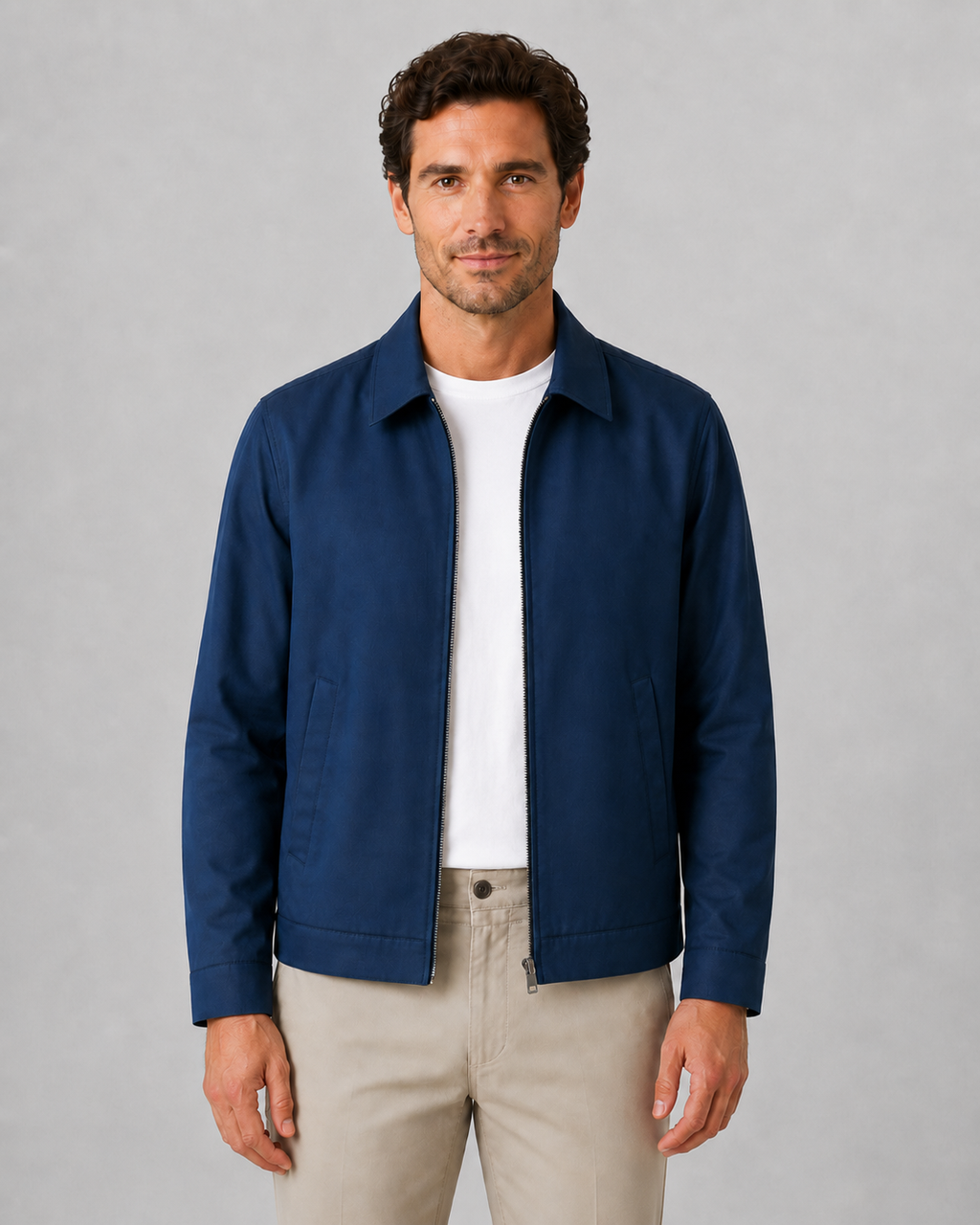 Kacob | Men's Check Lined Harrington Jacket