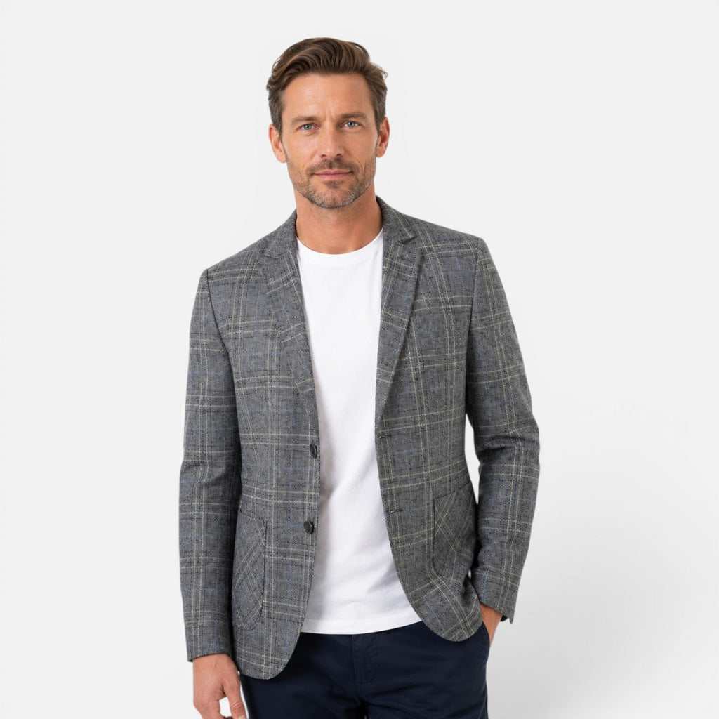 Kacob | Men's Checked Slim Fit Blazer