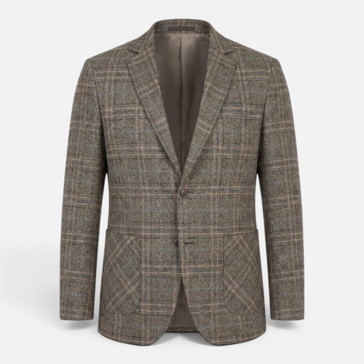 Kacob | Men's Checked Slim Fit Blazer