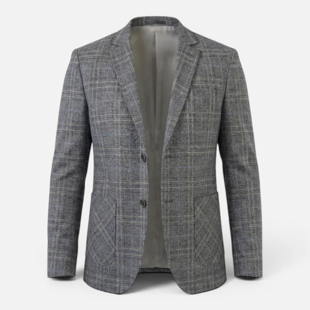 Kacob | Men's Checked Slim Fit Blazer
