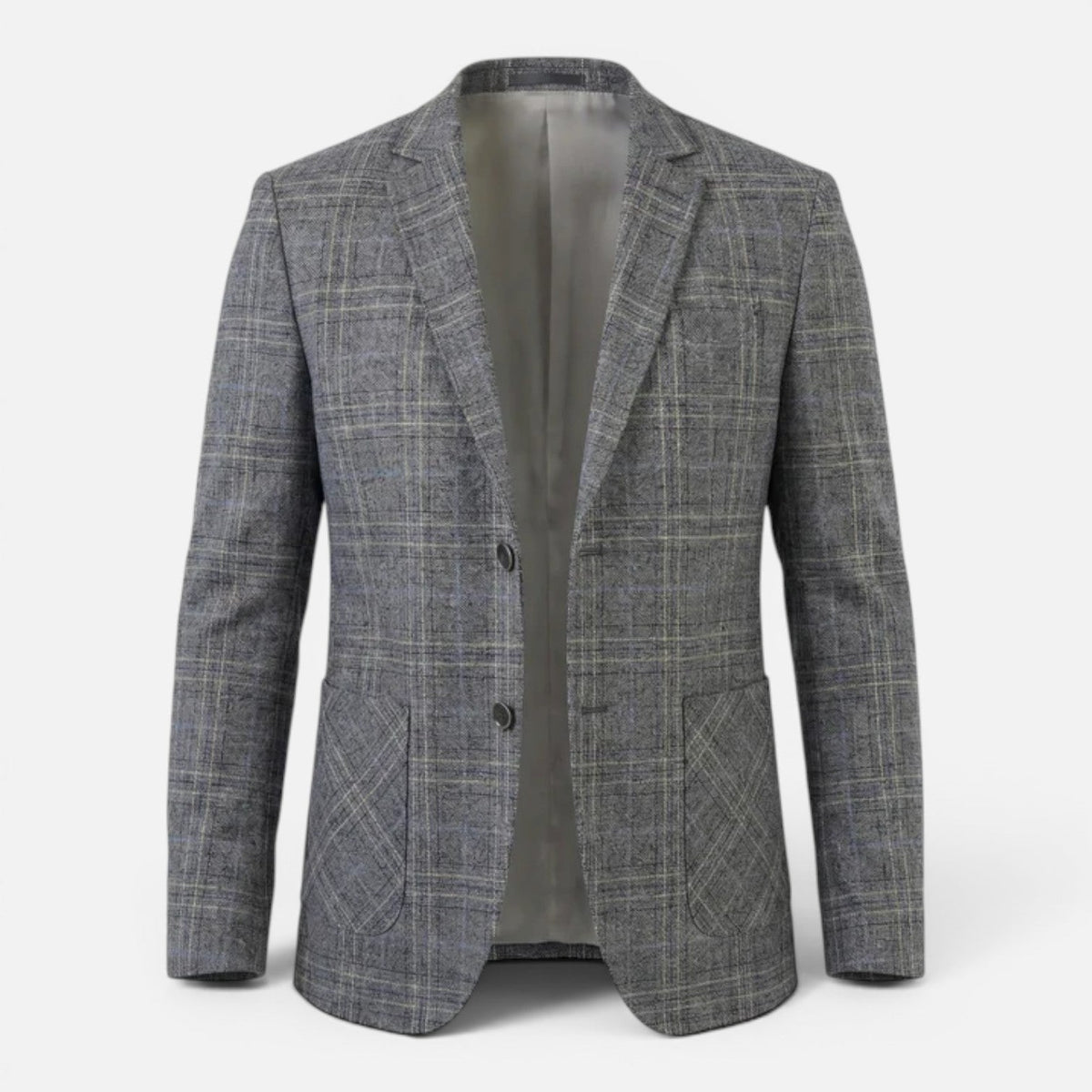 Kacob | Men's Checked Slim Fit Blazer