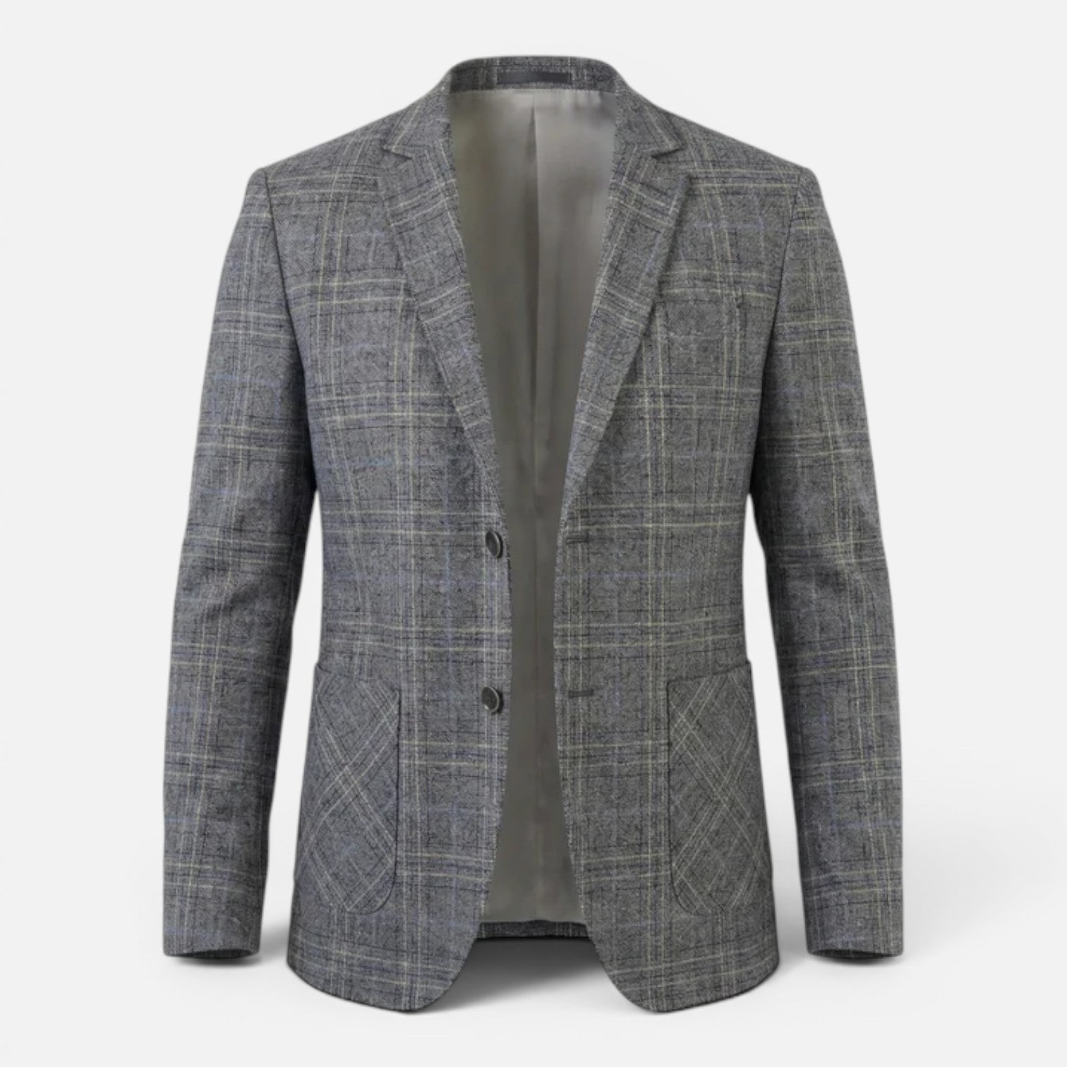 Kacob | Men's Checked Slim Fit Blazer