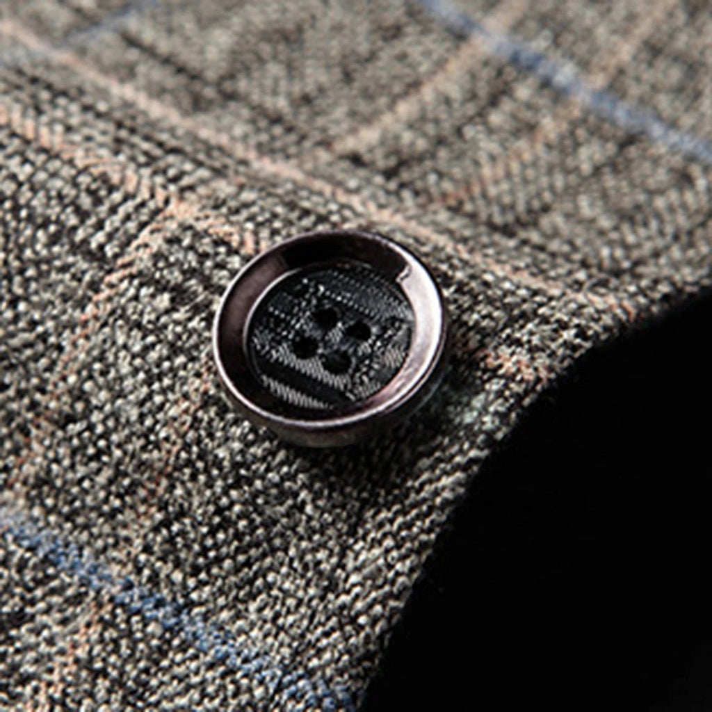 Kacob | Men's Checked Slim Fit Blazer