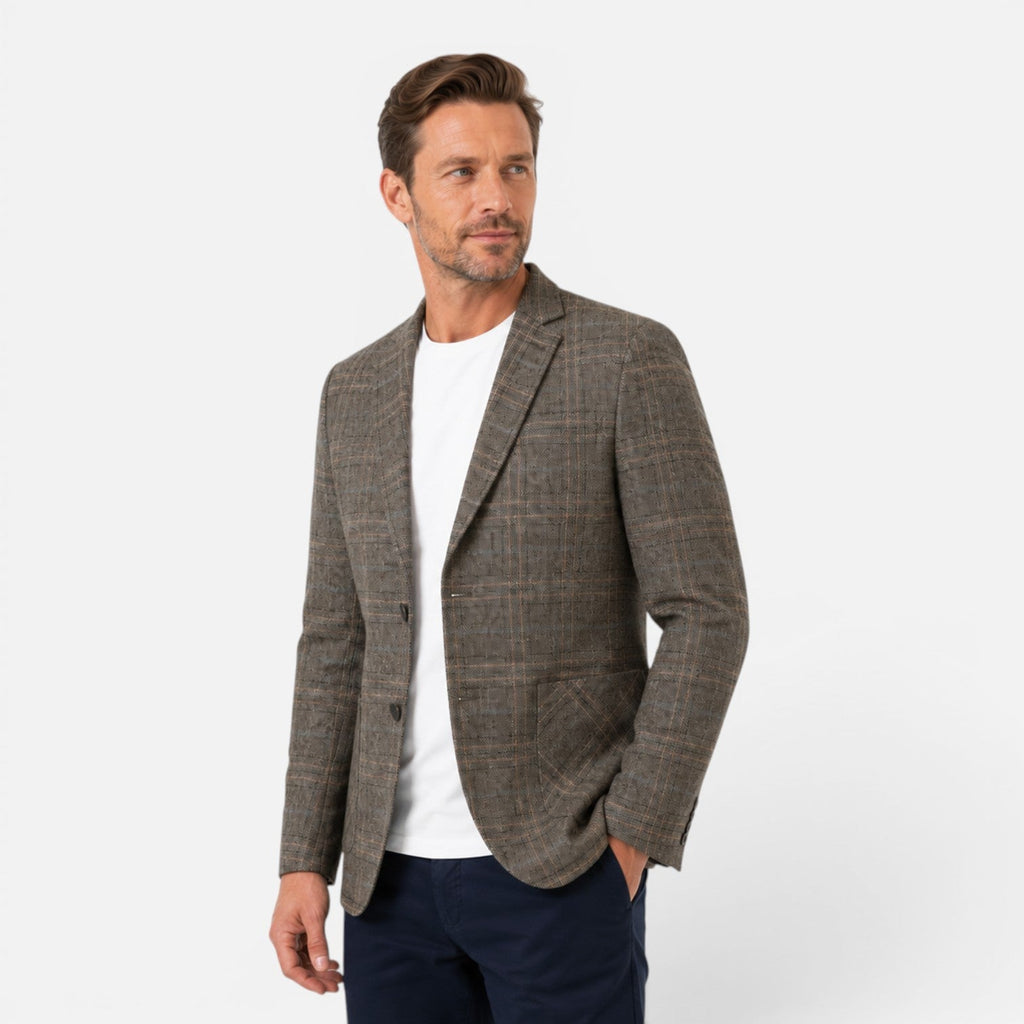Kacob | Men's Checked Slim Fit Blazer