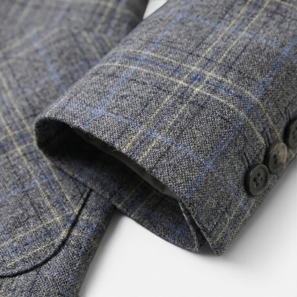 Kacob | Men's Checked Slim Fit Blazer