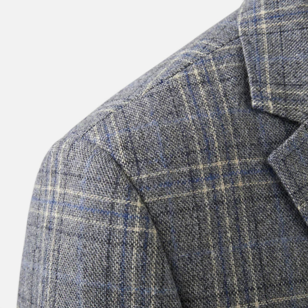 Kacob | Men's Checked Slim Fit Blazer