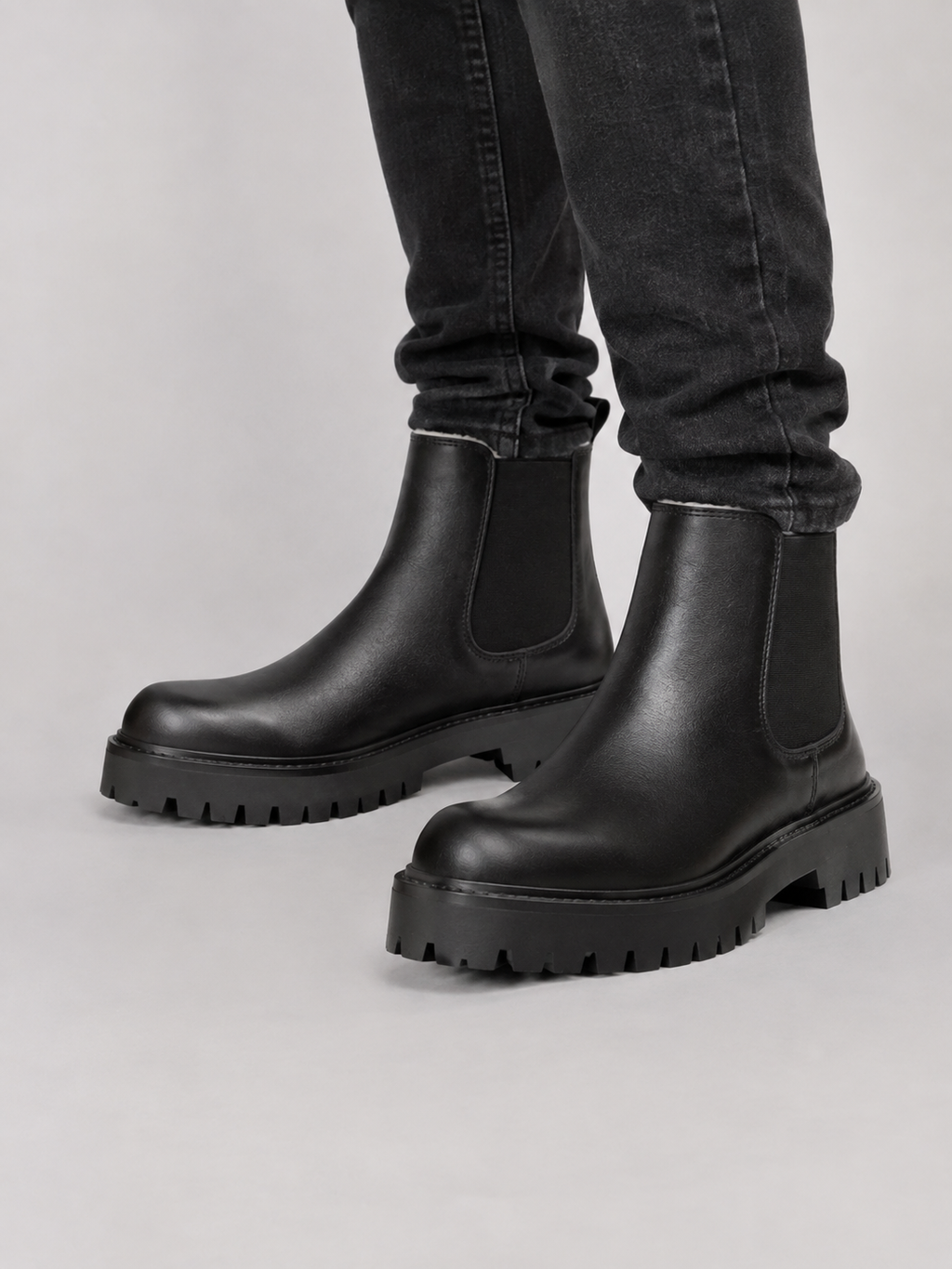 Kacob | Men's Chunky Sole Slip-On Chelsea Boots